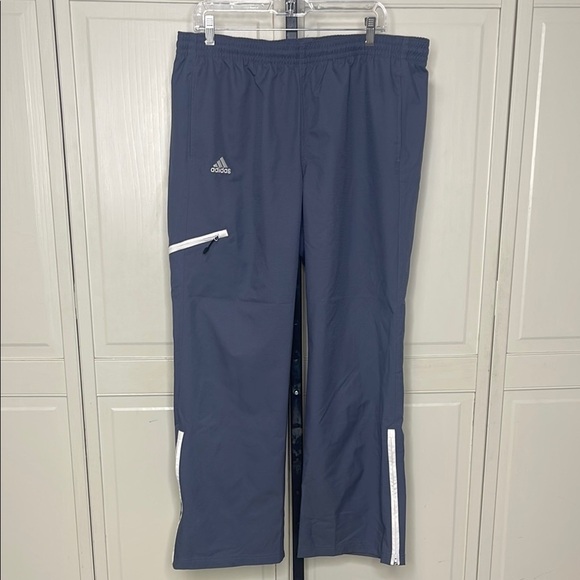 Adidas Men's Windbreaker Track Pants / Gray / XL / 31" Ankle Zip - Picture 1 of 12